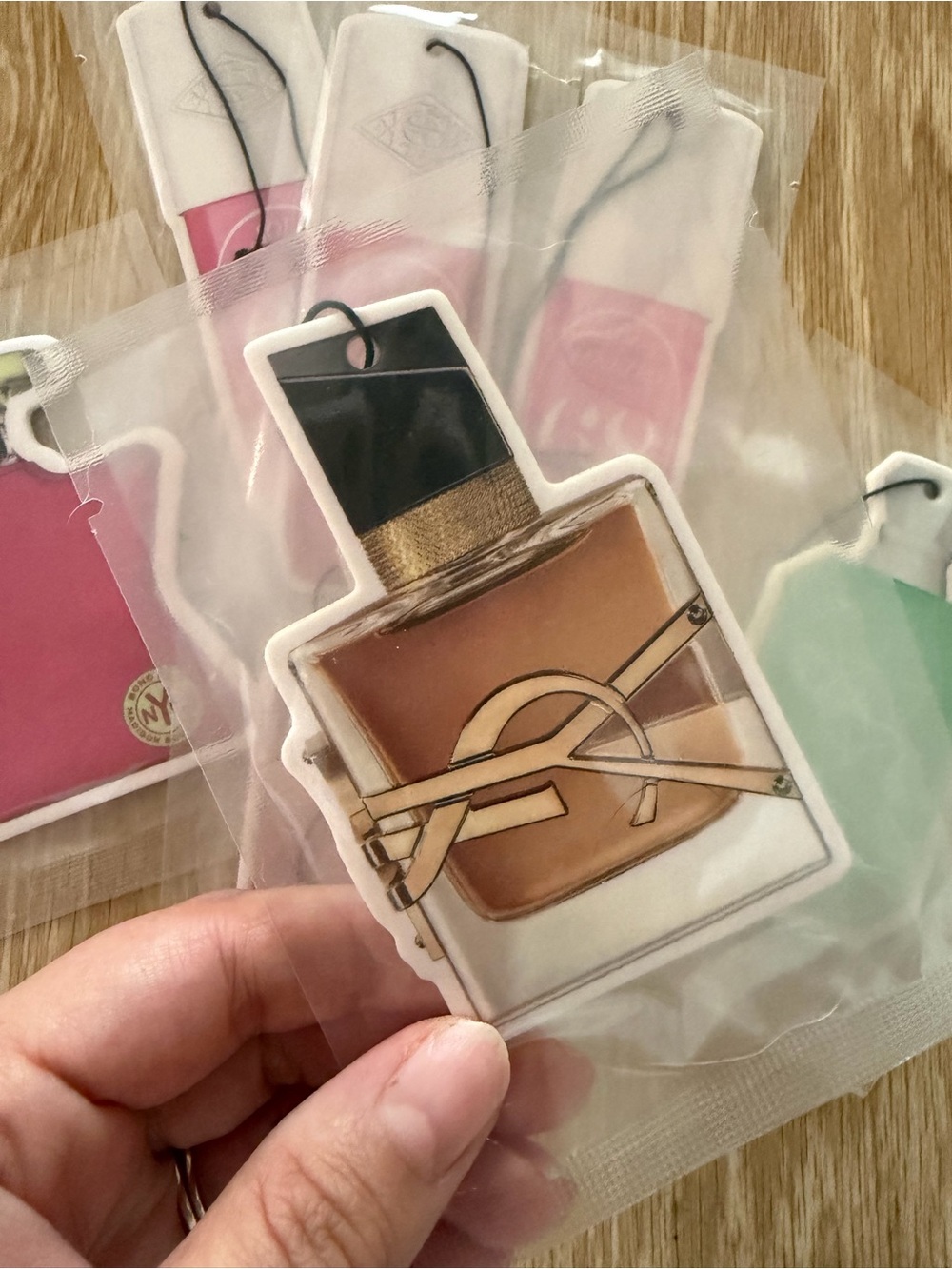Yves Saint Laurent Brown & Gold Bottle Pendant Air Freshener